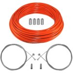 Kit c�ble gaine de frein v�lo orange avant arri�re t�flon cycle route vtt course vintage universel