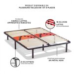 Kit cadre � lattes morphologique zones de confort - 90 x 190 cm