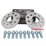 Kit cales elargisseur de voie en alu 20mm (2x10mm) pour vw golf 3 et vento