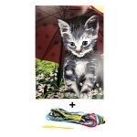Kit canevas 50 x 40 cm seg de paris modle un petit coin de parapluie