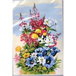 Kit canevas bouquet champtre 22 x 33 cm