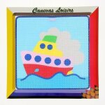 Kit canevas complet bateau gros trous enfants loisirs cr�atif couture