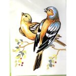 Kit canevas oiseaux b 14 x 18 cm pnlope blanc petits trous