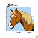 Kit canevas - seg - soudan blanc - cheval - 20x20cm - idal pour enfants