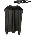 Kit cape et masque super hros noir adulte