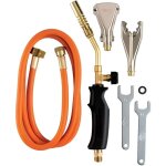 Kit chalumeau - chalumeau avec 3 brleurs interchangeables - orange noir et gris - brleur  17 22 ou ...