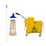 Kit chariot de lavage avec presse puma 20 l + balai faubert