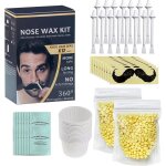 Kit de cire pour nez - estampille - �pilation nez et oreilles - 12 stickers de moustache - 24 b�tons ...