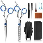 Kit ciseaux de coiffure10 pcs en acier inoxydable amincissants professionnels pour coiffeur / salon / ...