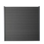 Kit clture composite et aluminium  sceller h 1m80 l 1m80 gris anthracite avec renforts acier - palissade ...