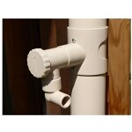 Kit collecteur eau de pluie capteau - sable - pour gouttire de 80mm  100mm