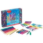 Kit de coloriage scintillant color?peps 8 feutres  paillettes + 10 crayons de couleur + 8 craies + 5 ...
