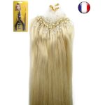 Kit complet 100 extensions cheveux pose � froid easy loop 20 0. 5g blond platine