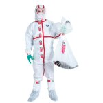 Kit complet amiante avec combinaison jetable taille xl weesafe type 5 / 6 - blanc