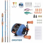 Nouveaut�2026 - kit p�che - canne casting 180 cm avec moulinet rouge ? frein magn�tique rapport 7. 2:1 ...