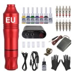 Kit complet de stylo de tatouage ensemble de machines � tatouer avec 10 cartouches daiguilles 7 encres ...