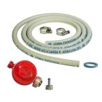 Kit connexion gaz détendeur propane 37 mbar + tuyau gaz souple 1. 50m + embout tétine Kit connexion gaz détendeur propane 37 mbar + tuyau gaz souple 1. 50m + embout tétine