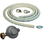 Kit connexion gaz pour rchauds gaz tuyau gaz souple 1. 50m + embout ttine + dtendeur butane 28 mbars ...