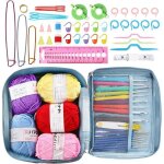 Kits de crochet 66pcs aiguilles � crochet set 0. 6 - 6mm crochet ergonomique aiguilles � tricoter poign�e ...