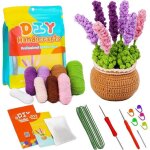 Kit de crochet - amoune - violet lavande - 8 fils de couleurs - tutoriel vido - dbutants