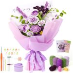 Kit de crochet pour d�butants et adultes bouquet de fleurs au crochet avec tutoriels �tape par �tape ...