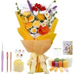 Kit de crochet pour d�butants et adultes bouquet de fleurs au crochet avec tutoriels �tape par �tape ...