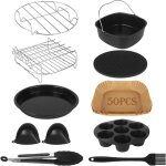 Kit daccessoires pour friteuse � air - zuuko - 11 pi�ces - sans bpa - compatible cosori turbo tower pro ...