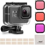 Kit daccessoires pour gopro hero 8 noir avec botier tanche + 3 filtres + 12 inserts anti - bue lbq89 ...
