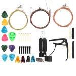Kit daccessoires de guitare comprend changement de cordes capo m�diator cellulo�d clip �crou inf�rieur ...