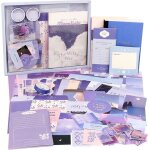 Kit daccessoires de scrapbooking de 351 pi�ces violet bullet journal scrapbook kit avec a6 grille carnet ...