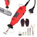 Kit daff�teuse de cha�nes de tron�onneuse sans fil 180w outil de meulage de moulin �lectrique � main ...