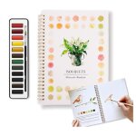 Kit daquarelle complet carnet d?exercices � spirale pour d�butants avec 12 mod�les pr� - dessin�s et ...