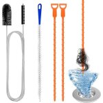 Kit de d�boucheur canalisation avec brosse nettoyante - 4 pi�ces pour �vier lavabo baignoire et cuisine ...