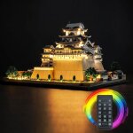 Kit d�clairage t�l�command� brickbling pour lego 21060 ch�teau de himeji - led cr�atif