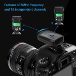 Kit dclencheur flash sans fil 16 canaux vbestlife avec 1 metteur + 2 rcepteurs + 1 cablede synchronisation ...