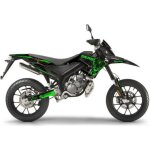 Kit déco moto cross derbi senda sm 50 trantor vert 2018 à 2021 Kit déco moto cross derbi senda sm 50 trantor vert 2018 à 2021