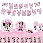 Kit d�coration anniversaire fille - th�me anime - 52 pi�ces : banni�re nappe assiettes gobelets et serviettes ...