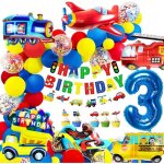 Kit decoration anniversaire garcon 3 ans ballon 3 ans anniversaire voiture ballon enfant gar�on cars ...