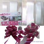 Kit de dcoration - unique - mariage festif - 10 pices - tulle blanc - noeuds automatiques