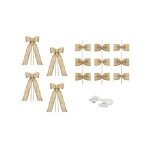 Kit d�coration de voiture en jute 6 pi�ces - marron