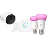 Kit de d�marrage - philips hue - secure - inclus : 1 cam�ra filaire + 2 capteurs de contact + 2 ampoules ...