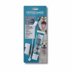 Kit dentaire chien - vetocanis - hygine dentaire avec brosse  dents biscuit aromatis dentifrice