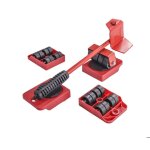 Kit de d�placement de meubles �lectrom�nagers 5 pcs �l�vateur + 4 plaques � roulettes charge 200kg