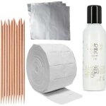 Kit dépose vernis semi permanent avec aluminium cotons repousse cuticule et dissolvant Kit dépose vernis semi permanent avec aluminium cotons repousse cuticule et dissolvant