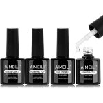 Kit d�shydrateur base / top coat 4x10ml vernis semi - permanent uv led soak off ultra brillant longue ...