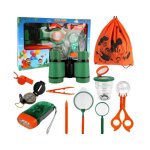 Kit dexploration - enfant - 11 pices - jumelles boussole loupe - pour les 3 - 12 ans - extrieur