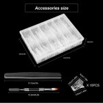 Kit dextension dongles - 120pcs stiletto - 10 clips - outils de manucure - gel uv / acrylique