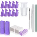 Kit dissolvant pour vernis � ongles en gel avec 400 tampons en coton brosse � ongles lime � ongles bloc ...