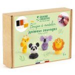 Kit diy bougies � modeler - graine creative - animaux sauvages - multicolore - pour enfants - mat�riaux ...