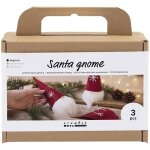 Kit diy feutrage - père noël nain scandinave - 3 pcs - feutrine - décorations de noël - mixte Kit diy feutrage - père noël nain scandinave - 3 pcs - feutrine - décorations de noël - mixte